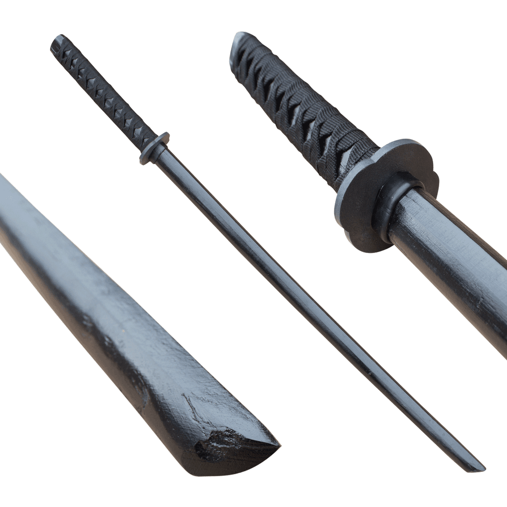 Jet Black Bokken Wood Practice Sword, , Panther Trading Company- Panther Wholesale