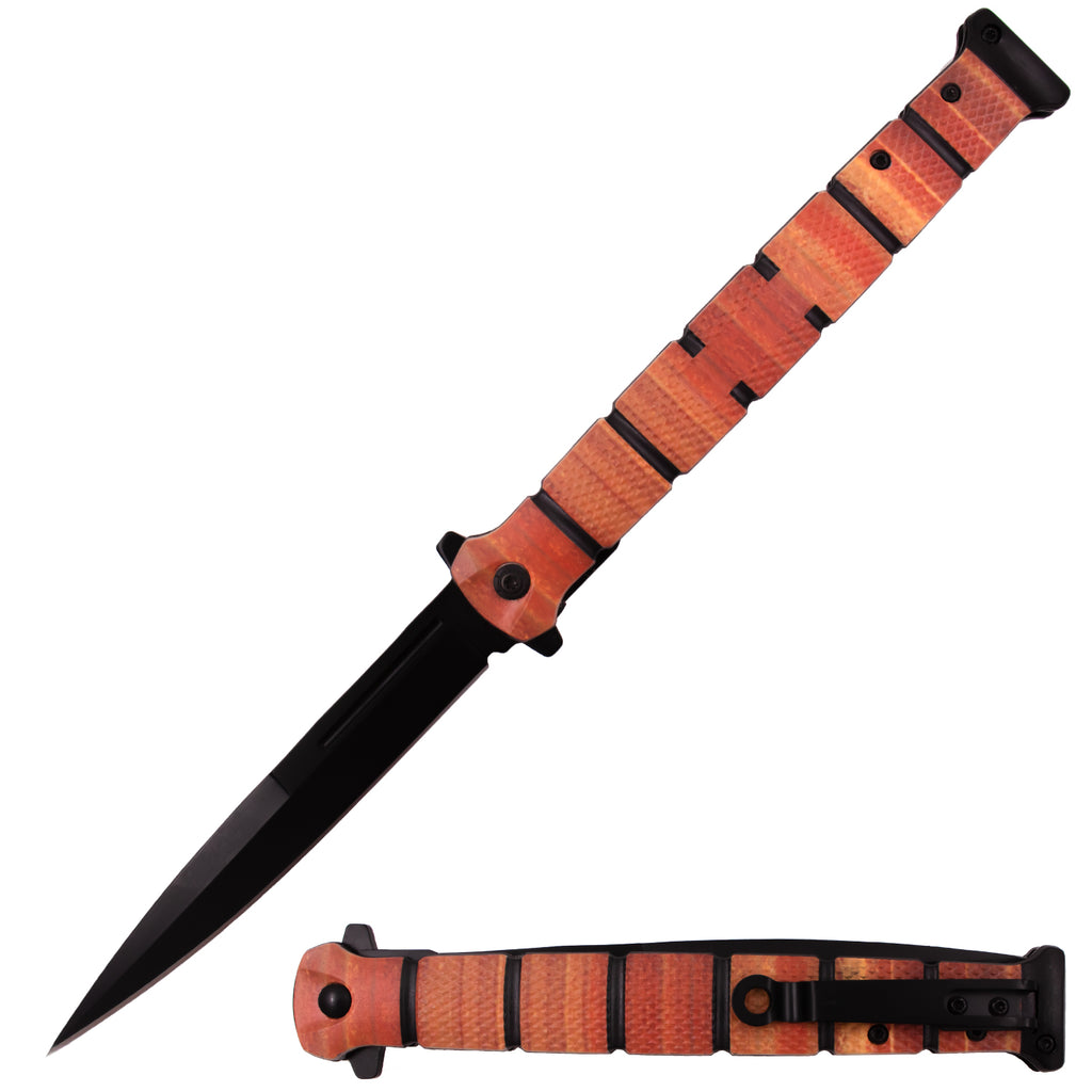11 Inch Large Military Spring Assisted Folding Pocket Knife P-406-L