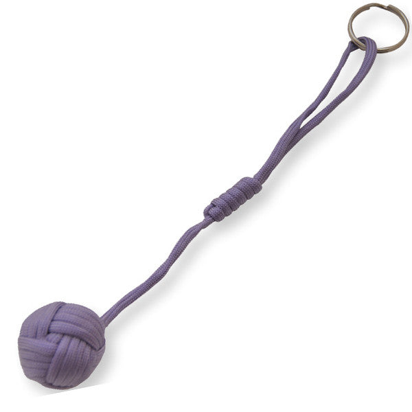Large Monkey Fist Public Safety Keychain - Lavender Purple, , Panther Trading Company- Panther Wholesale