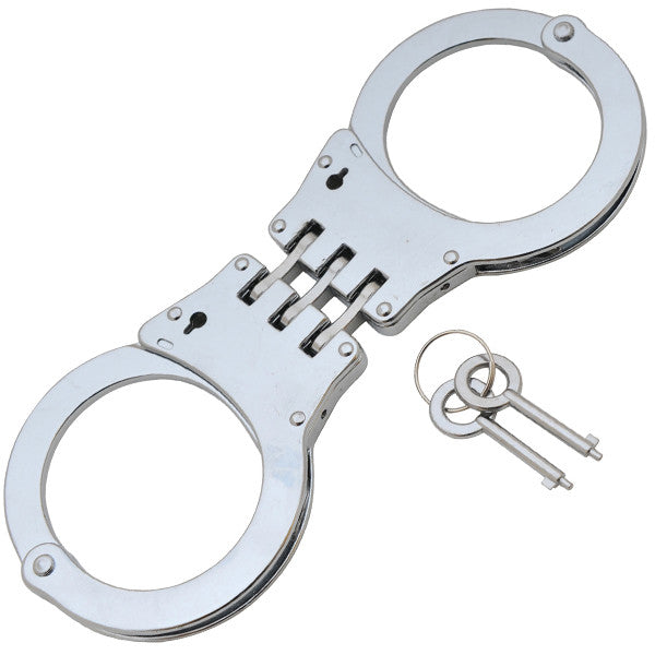 Double Lock Stainless Steel Handcuffs, , Panther Trading Company- Panther Wholesale