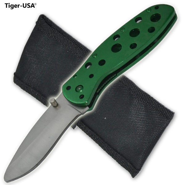 7.5 Inch Shredder Trigger Action Knife  Green, , Panther Trading Company- Panther Wholesale