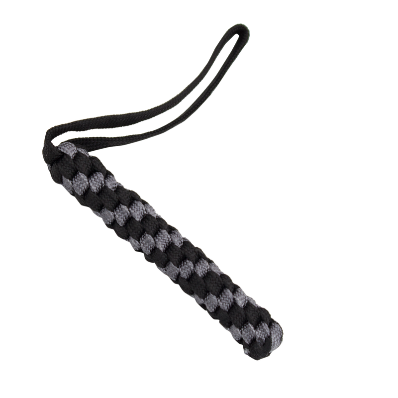 Scoubidou Paracord Keychain Black and Metallic Purple