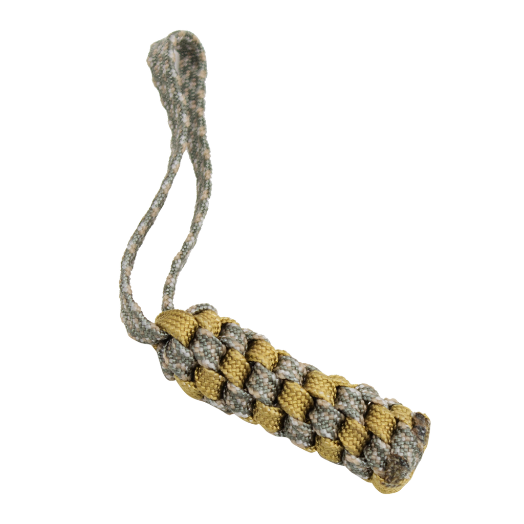 Scoubidou Paracord Keychain Green and Gold