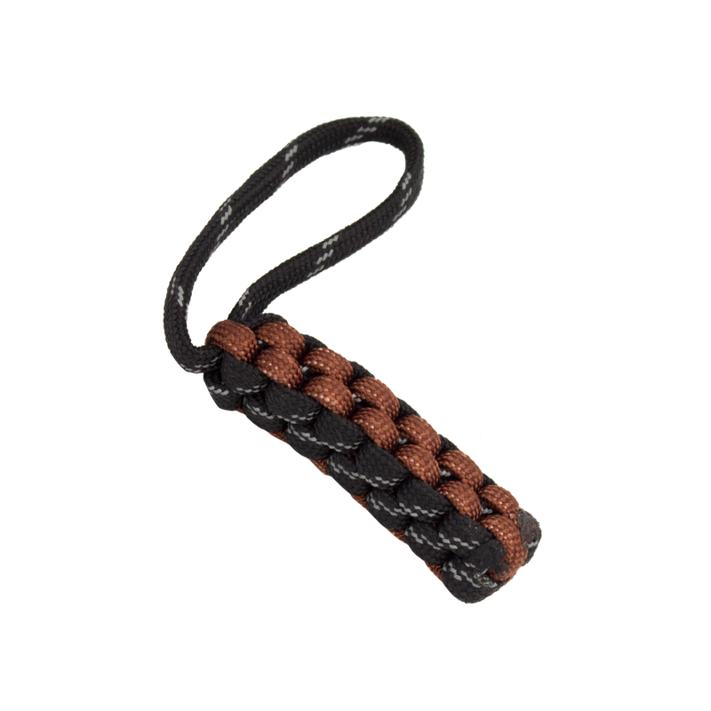 Scoubidou Paracord Keychain Black and Bronze