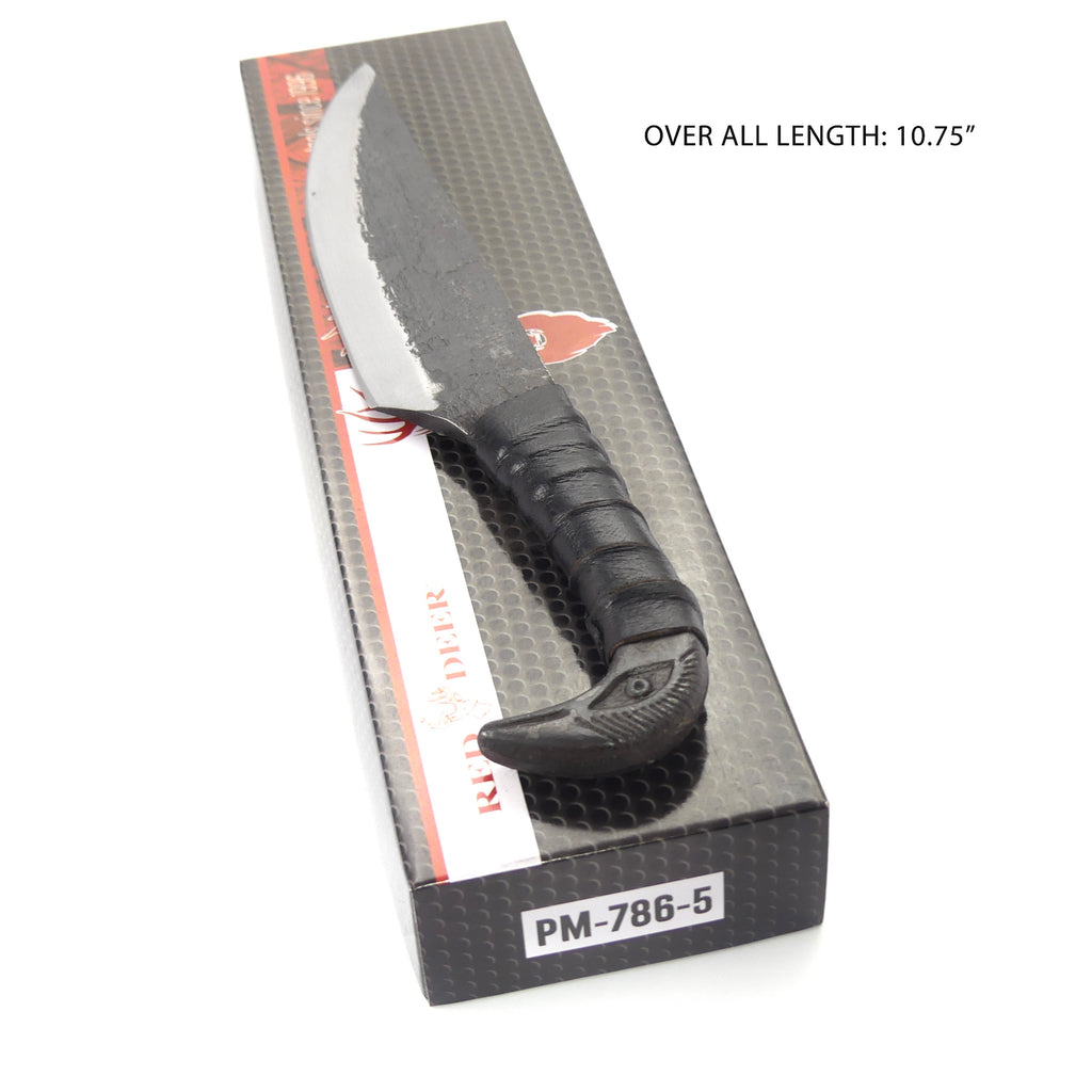 10.75'' Full Tang Hunting Knife With Lether Case Railroad Spike
