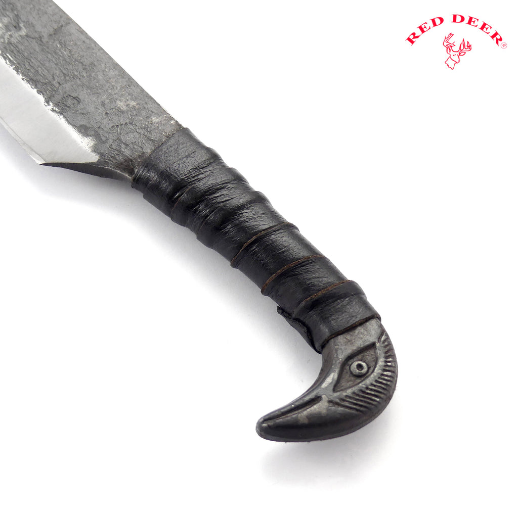 10.75'' Full Tang Hunting Knife With Lether Case Railroad Spike