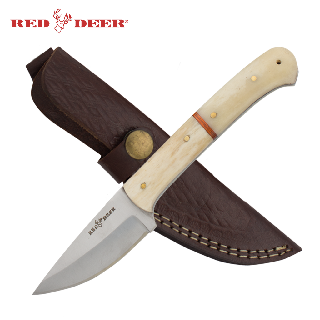 7 in Red Deer® Hunting Knife Real Bone Handle