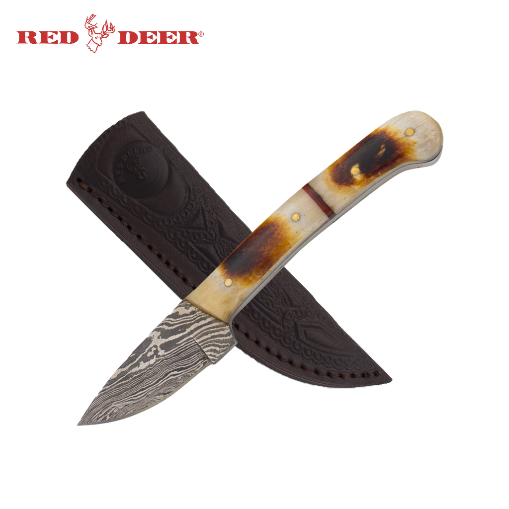 7 in Red Deer® Hunting Knife Real Bone Handle, , Panther Trading Company- Panther Wholesale