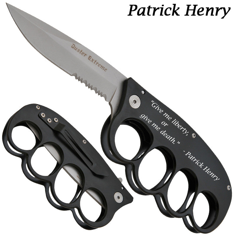 Patrick Henry Give Me Liberty Buckle Knife, , Panther Trading Company- Panther Wholesale
