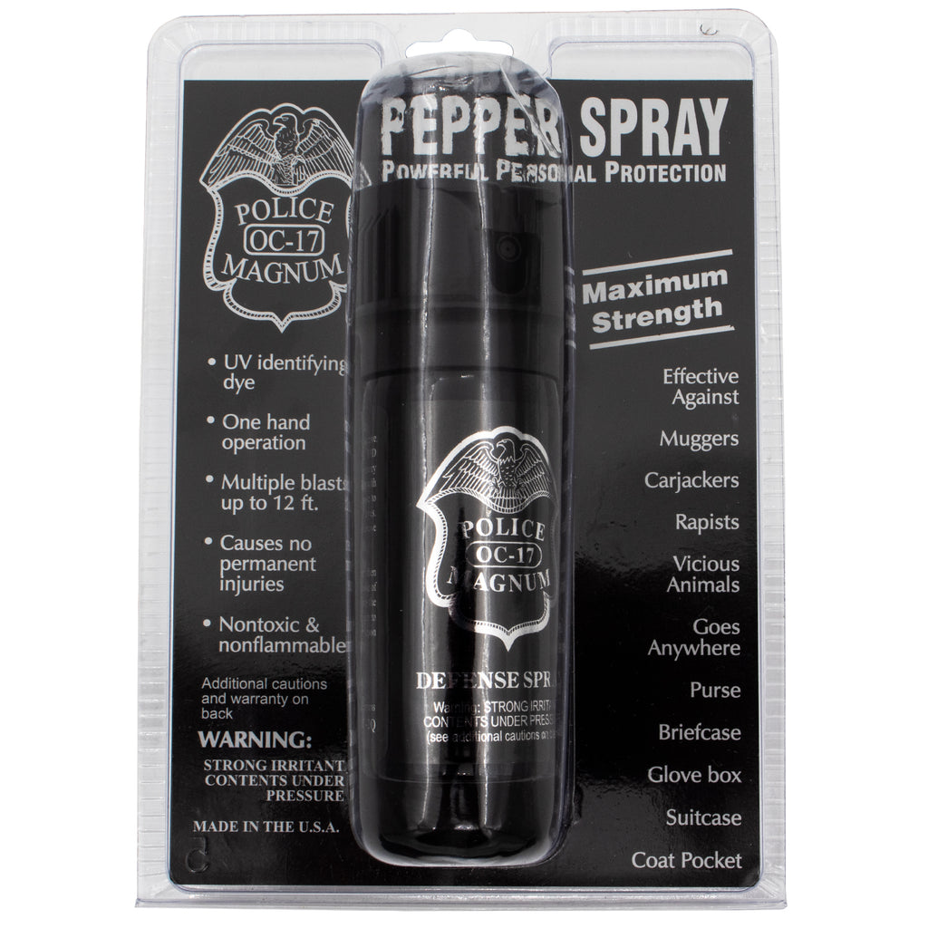 2 oz Pepper Spray with Flip Top- Police Strength OC-17 Magnum