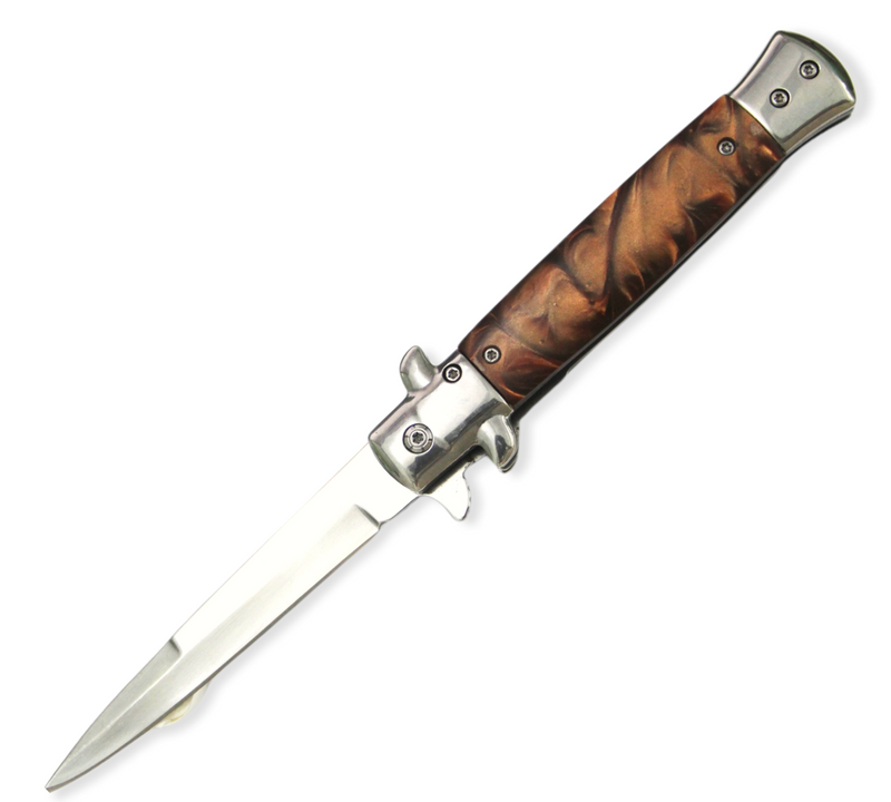 Tiger-USA® Folding Knife Brown Pearl