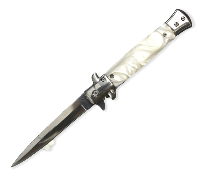 Tiger-USA® Folding Knife White Pearl Handle