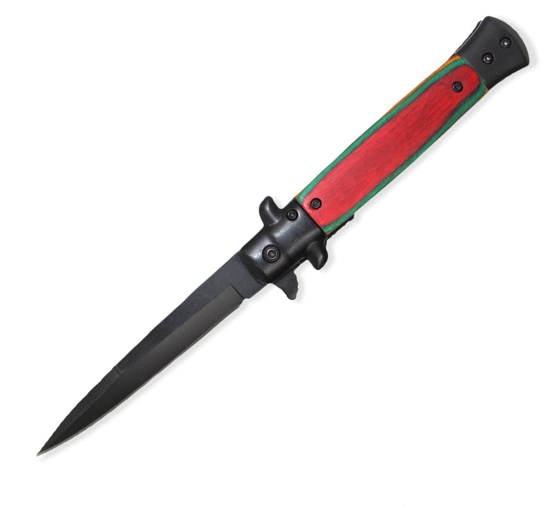 Tiger-USA® Folding Knife Red & Green Handle