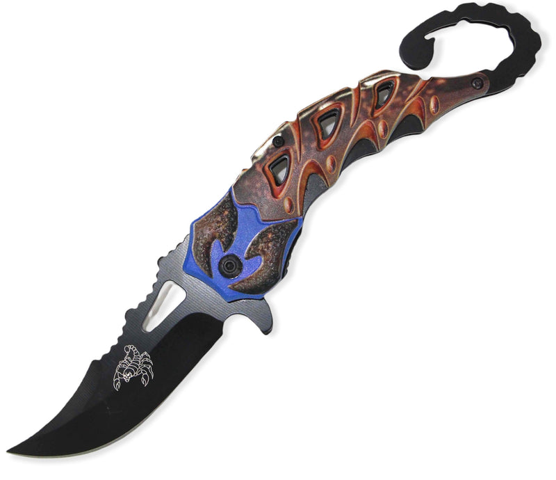 Tiger-USA® Spring Assisted Scorpion BLUE