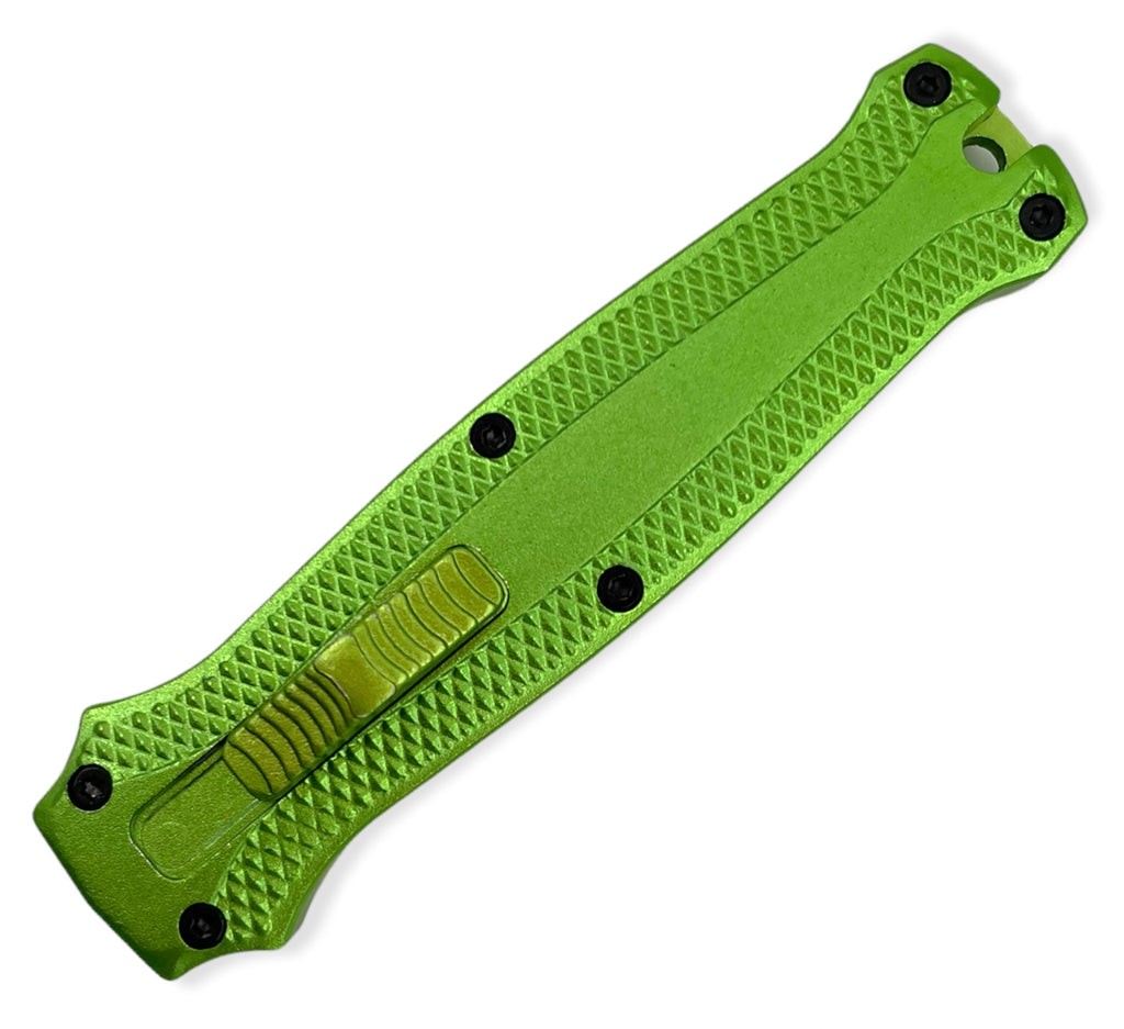 Mighty Mini OTF Pocket Knife Lightweight Aluminum Handle -GREEN