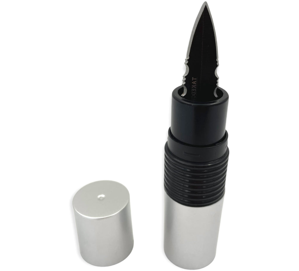 4.5 Inch Pucker-Up Lipstick Knife (Black AND SILVER)