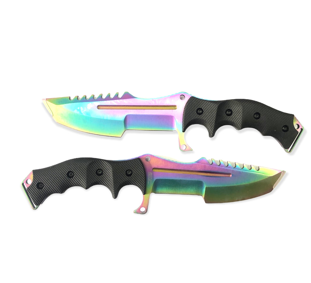 Tanto Blade jungle King tactial knife  with case RAINBOW