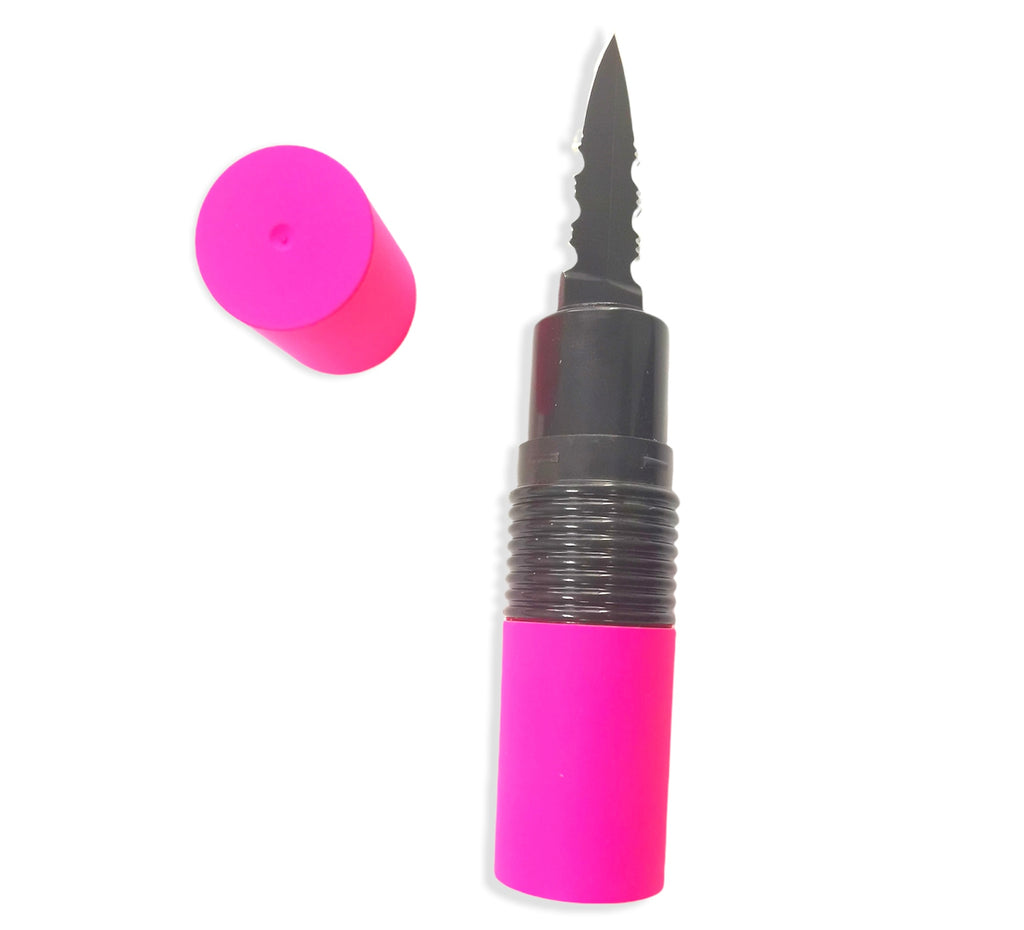 4.5 Inch Pucker-Up Lipstick Knife (HOT PINK )