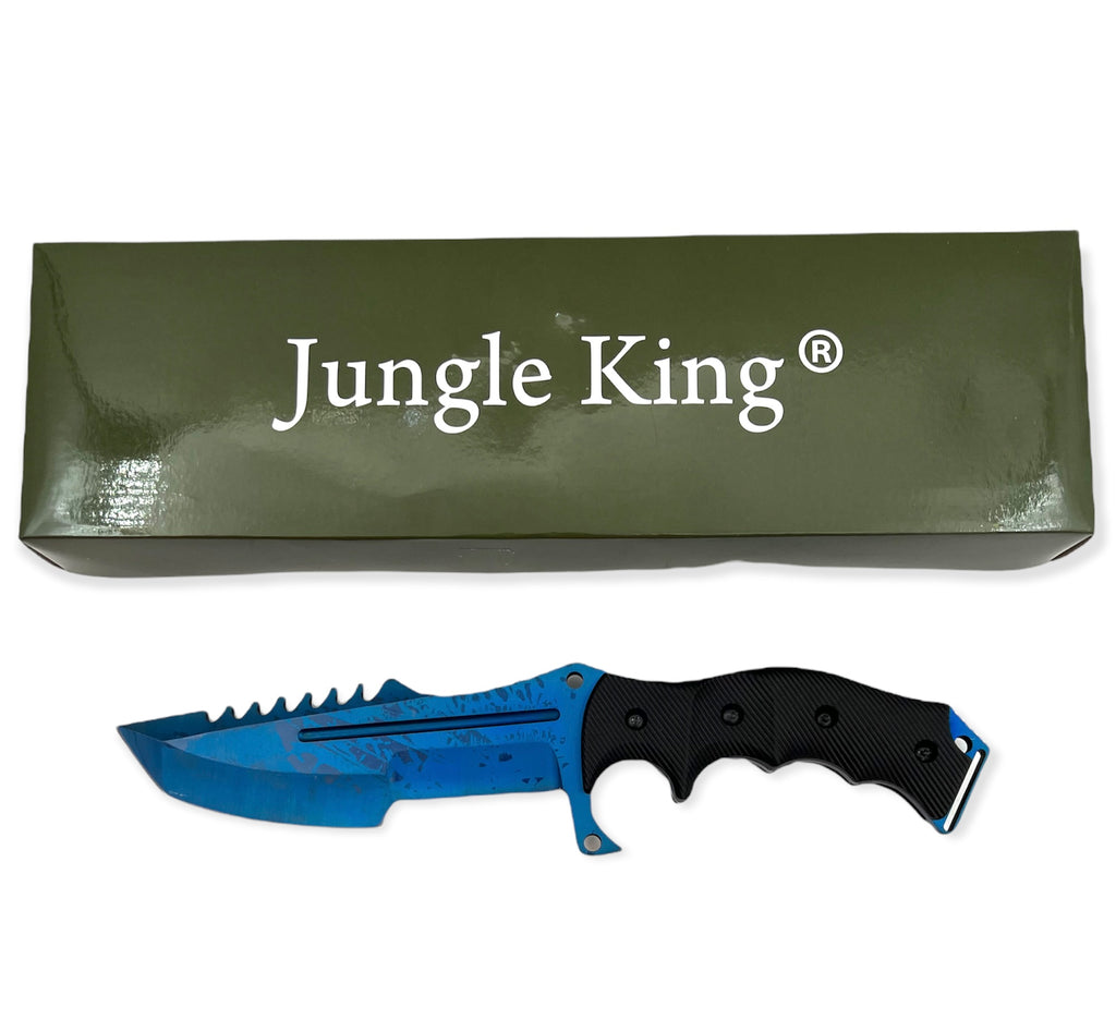 Tanto Blade jungle King tactial knife  with case BLUE