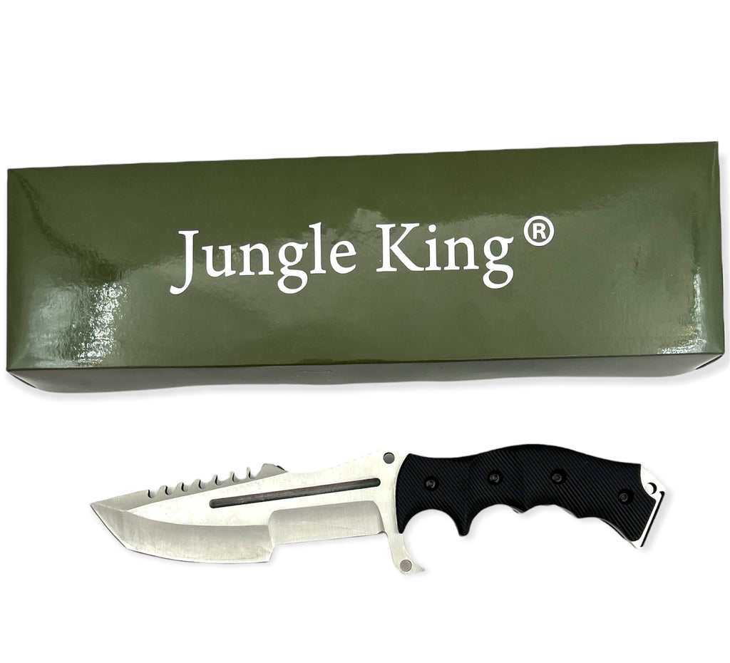 Tanto Blade jungle King tactial knife  with case SILVER
