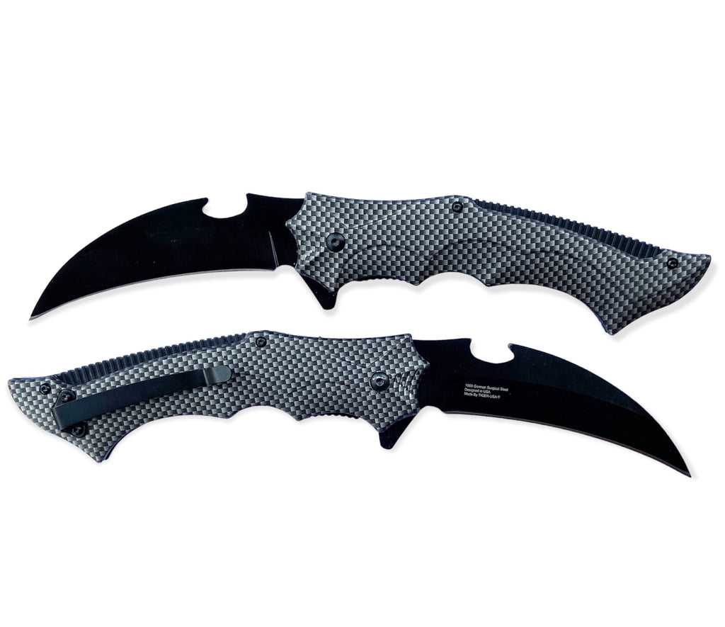 Tiger Usa®   Spring Assisted  Knife - CARBON FIBER