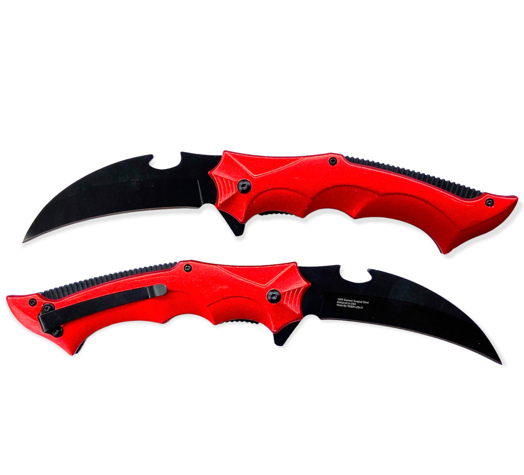 Tiger Usa®   Spring Assisted  Knife - RED