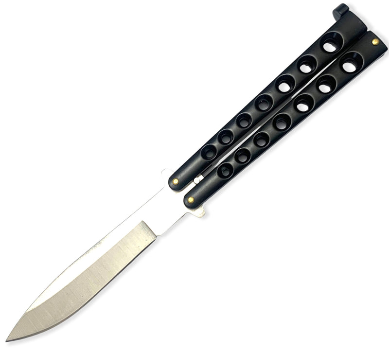 All BLACK Folding Knife butterfly knives