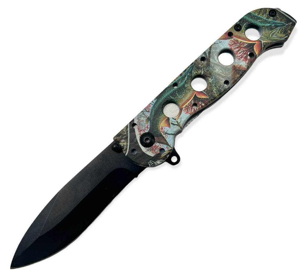 Tiger Usa® Spring Assisted Knife GREY FISH