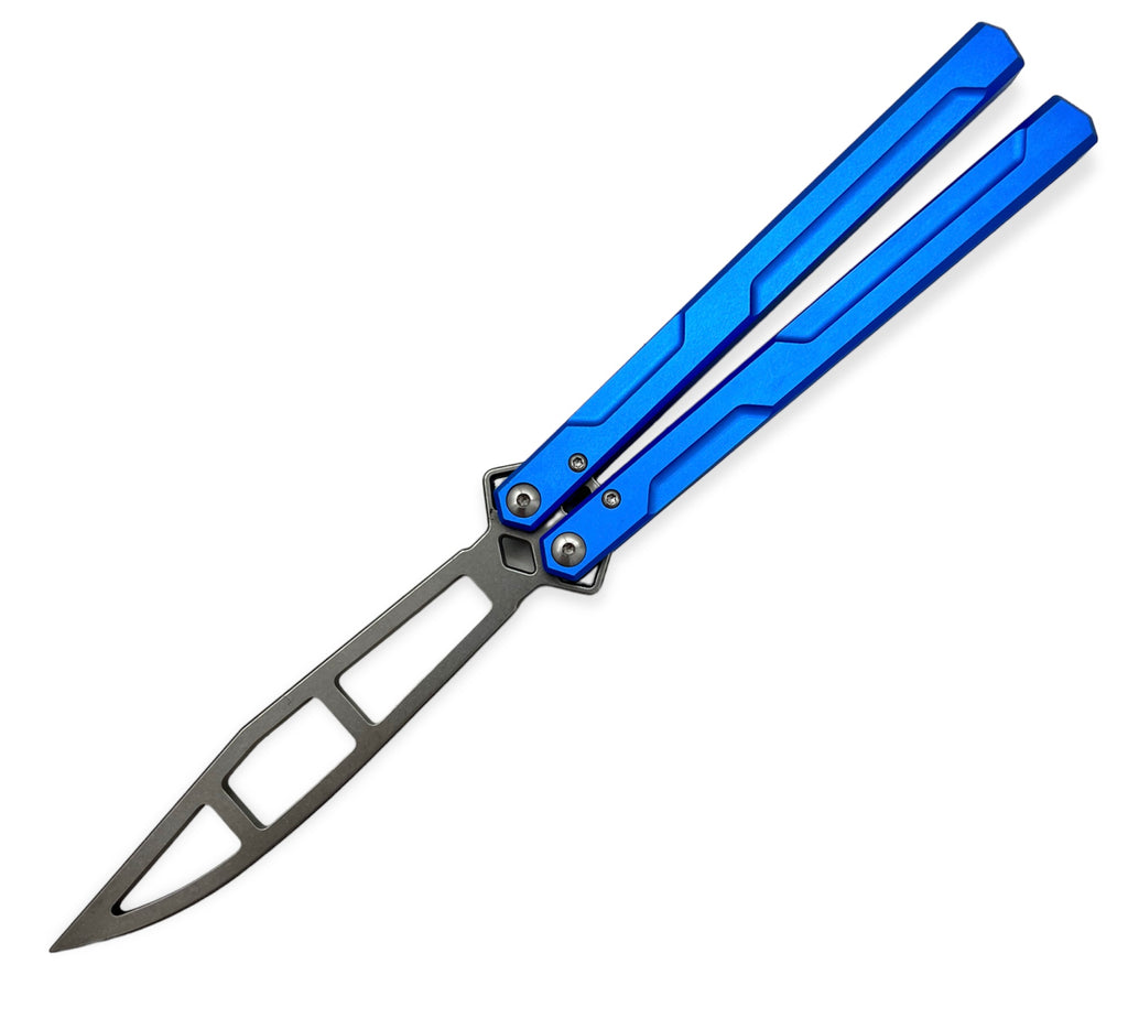 Butterfly Training Knife (Blue Handle, Silver Blade)