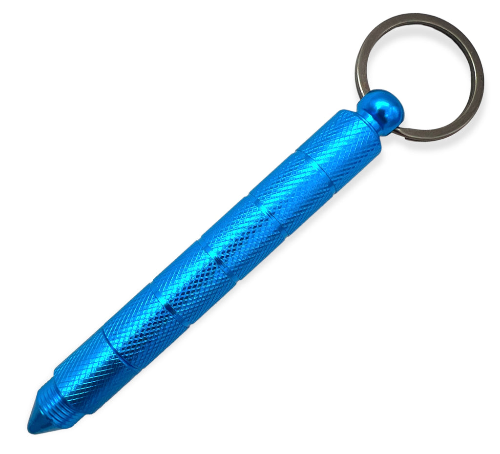 Kubotan Keychain Hidden Knife - Blue