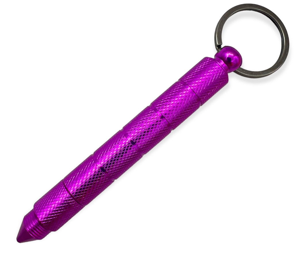 Kubotan Keychain Hidden Knife - Purple