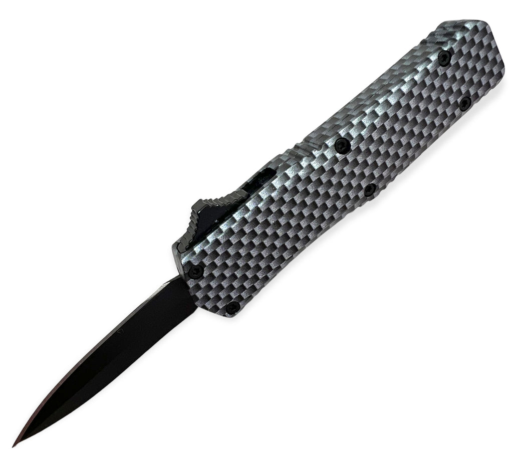 OTF Automatic Knife Drop Point  - Carbon Fiber