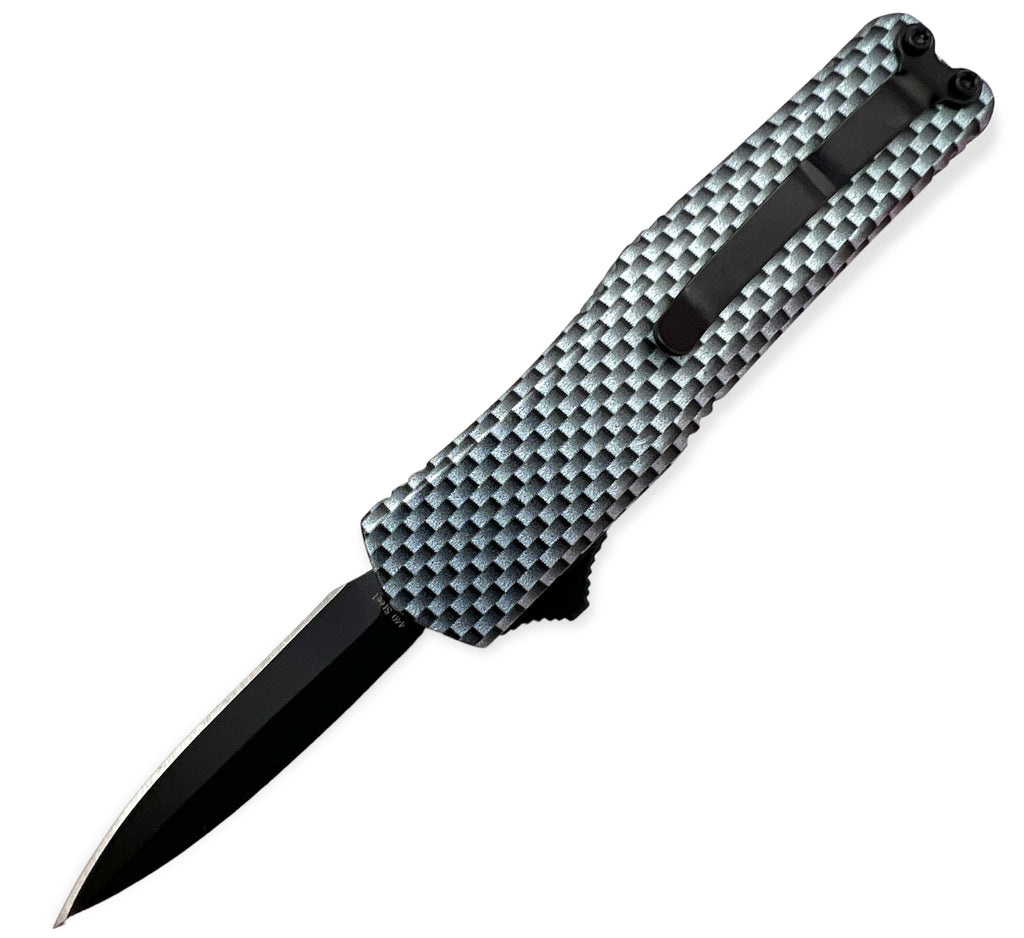 OTF Automatic Knife Drop Point  - Carbon Fiber