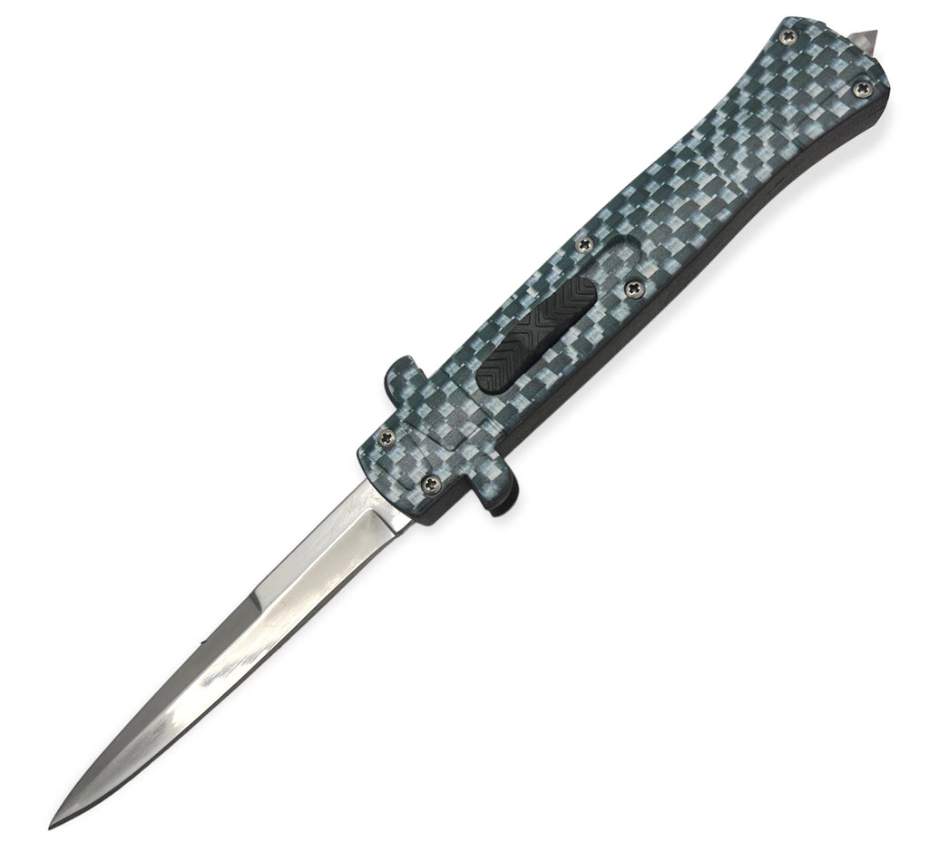Folding Knife W. Clip Carbon Fiber