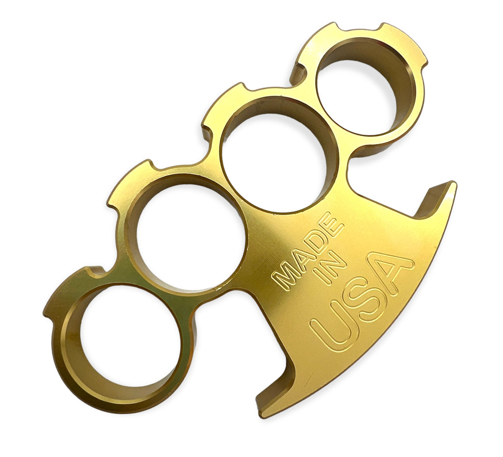 American Made  CNC Aircraft Aluminum Brass Knuckles Large