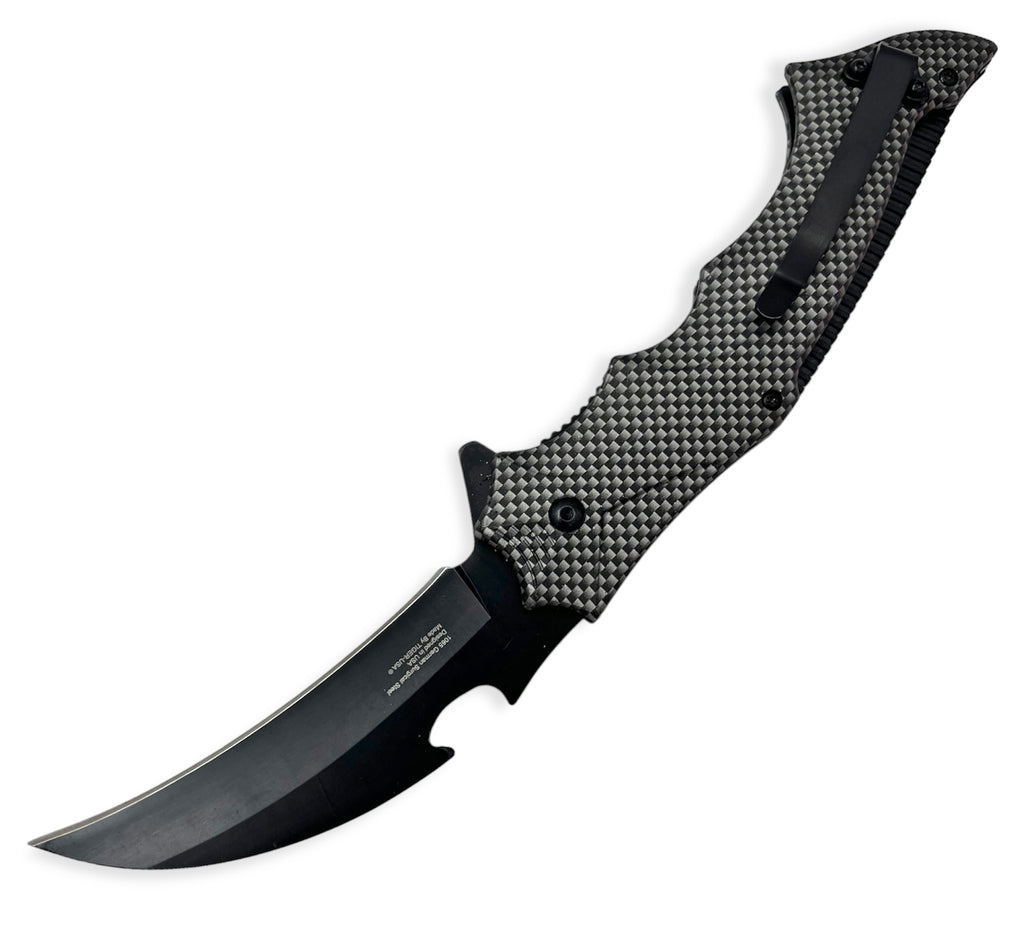 Tiger Usa®   Spring Assisted  Knife - CARBON FIBER