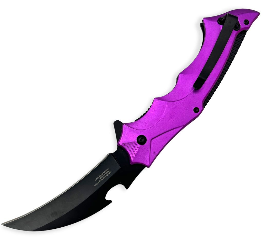 Tiger Usa®   Spring Assisted  Knife - PURPLE