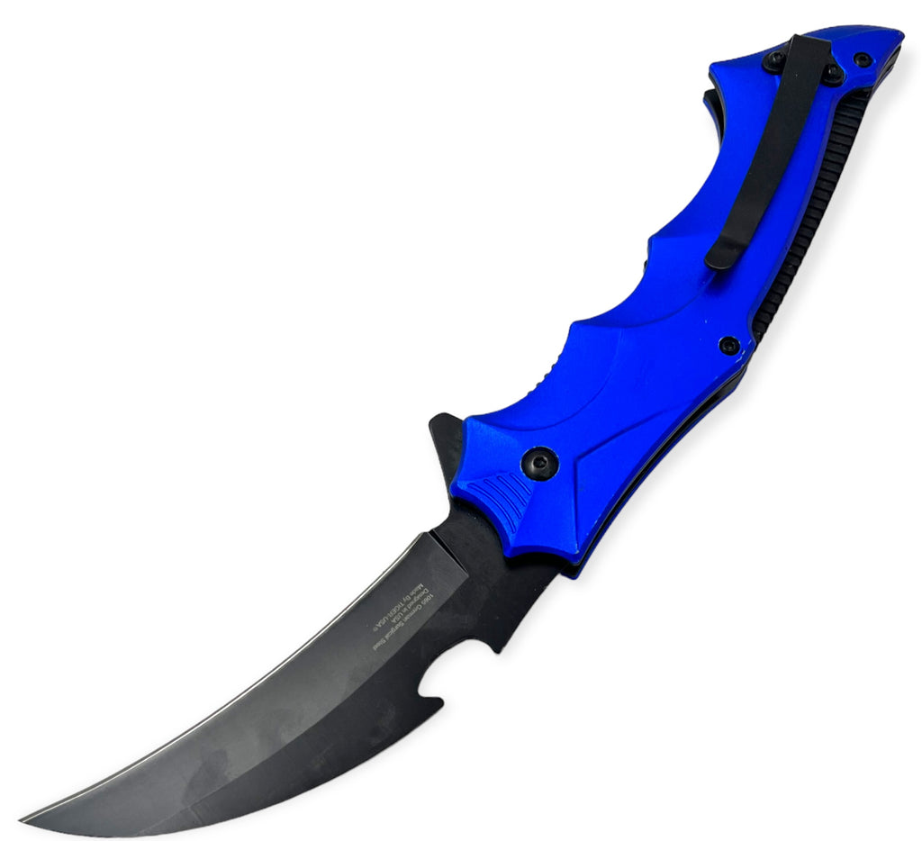 Tiger Usa®   Spring Assisted  Knife - BLUE