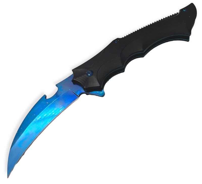 Tiger Usa®   Spring Assisted  Knife - BLACK and BLUE