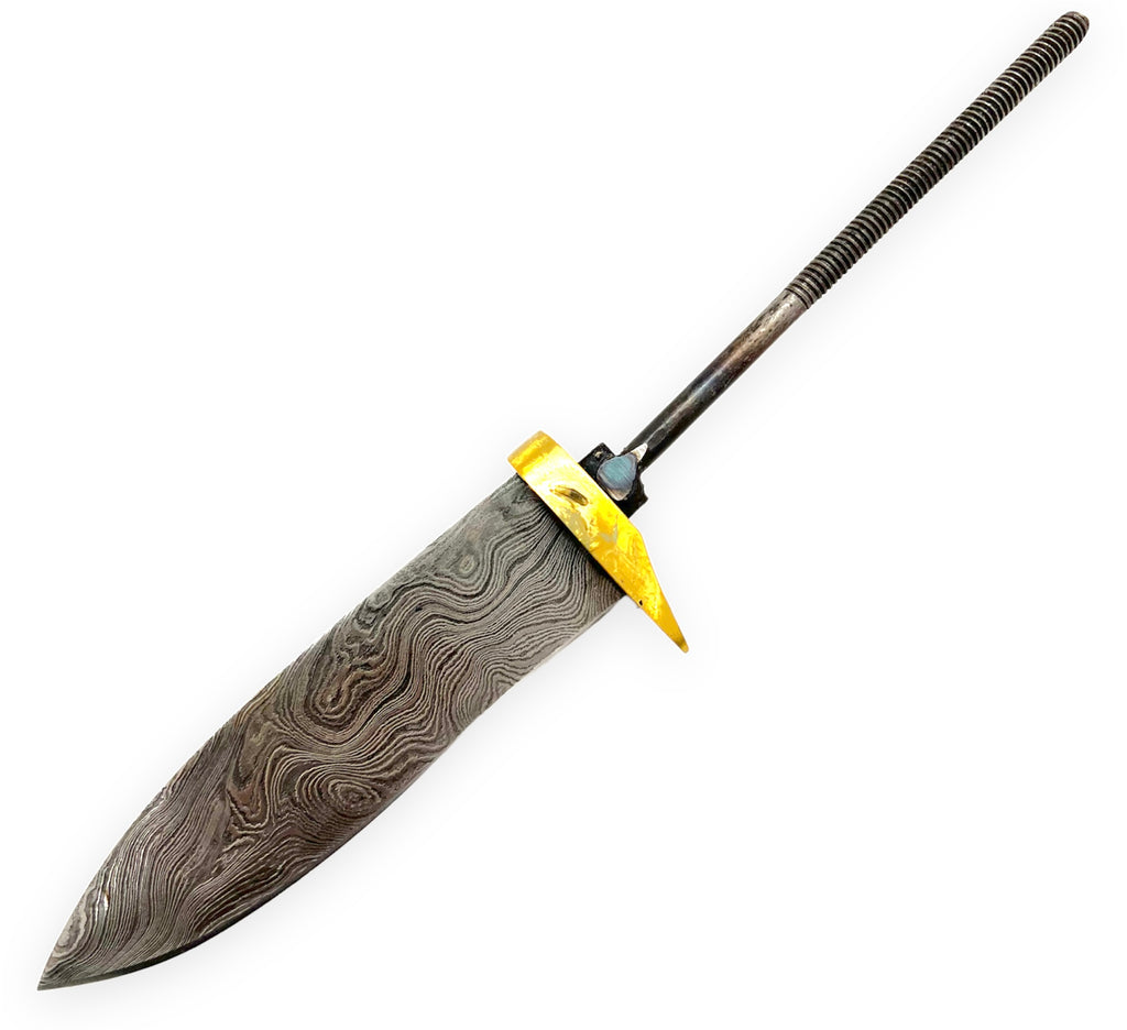 Real Damascus Steel Blade Rat Tail Construction Build your own   4.5 inch blade length