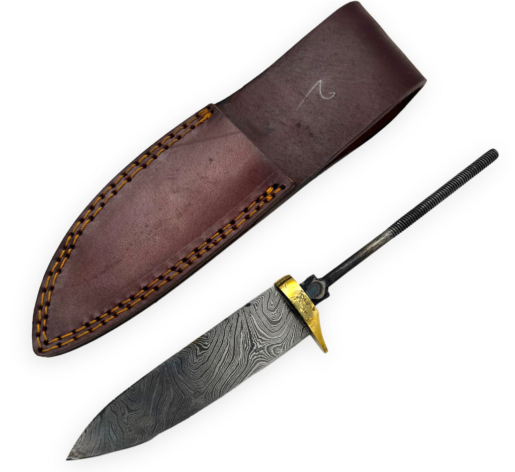Real Damascus Steel Blade Rat Tail Construction Build your own 4.5 inch blade length