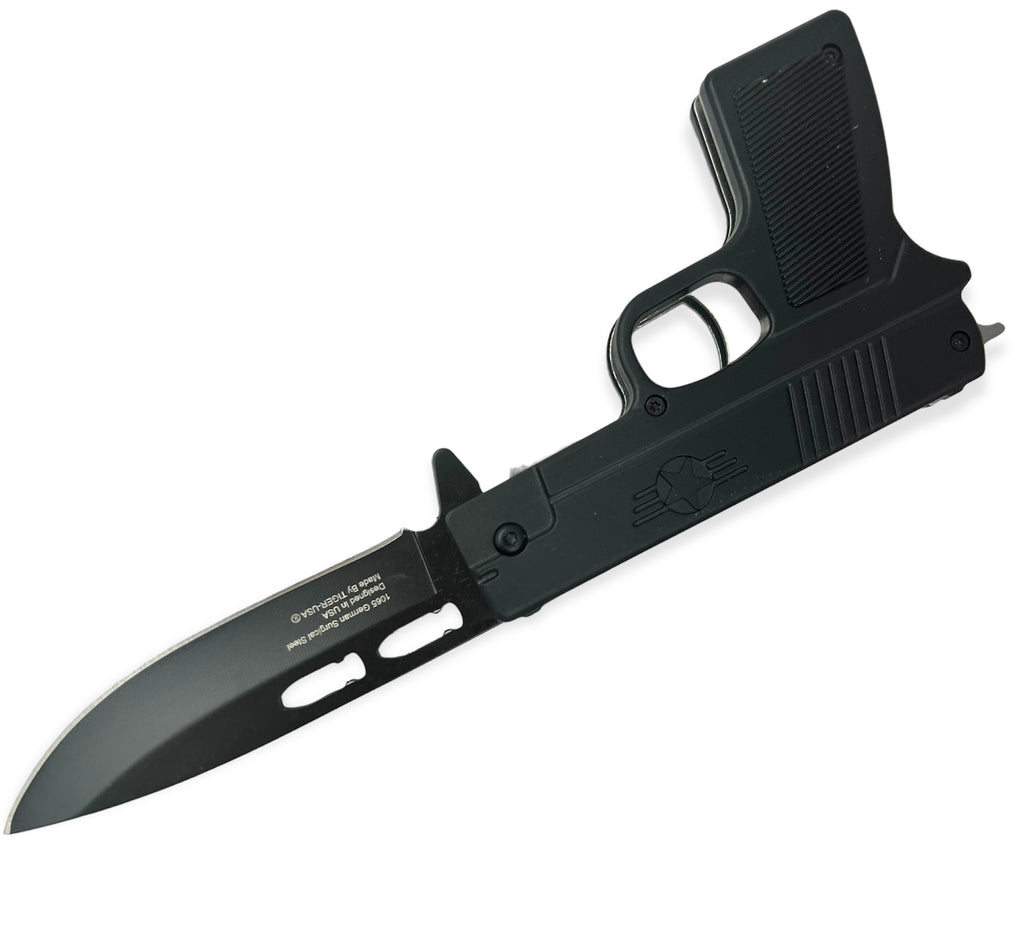 Tiger-USA Pistol Spring Assisted Knife   FLAG 6