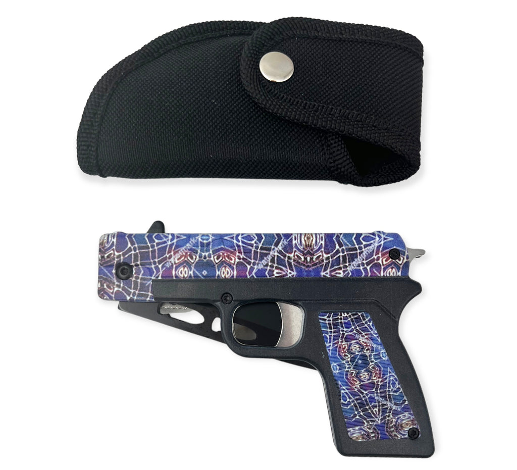 Tiger-USA Pistol Spring Assisted Knife MULTICOLOR