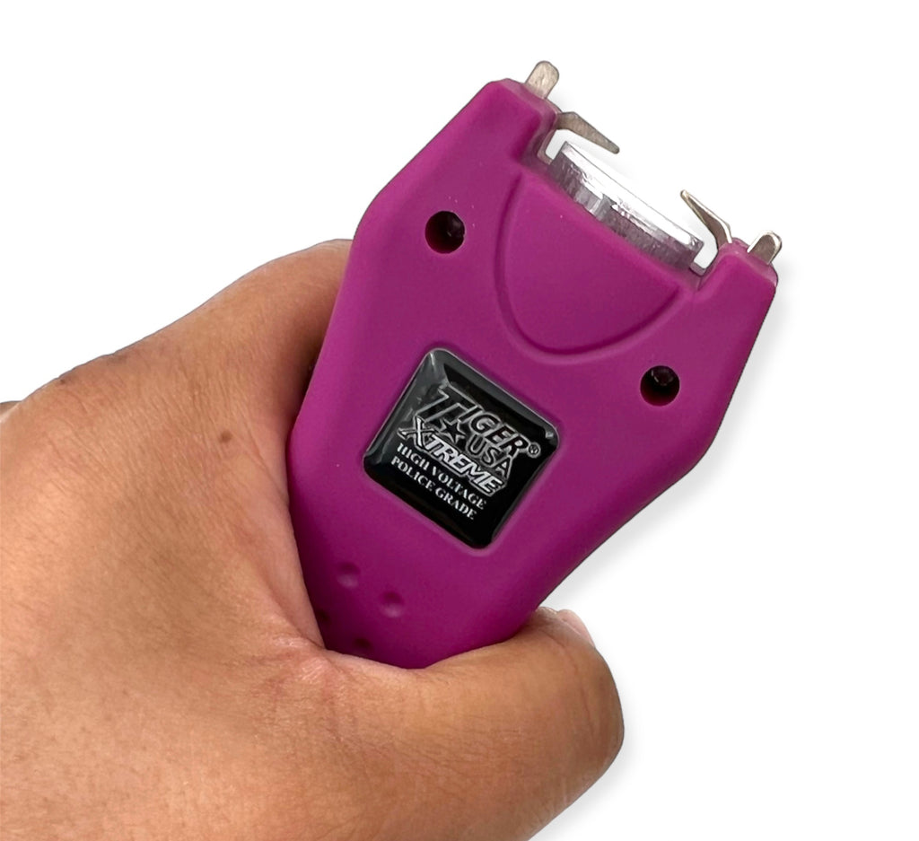 125 Million Mighty Warrior Stun Gun with 200 Lumens Flashlight Dark Purple