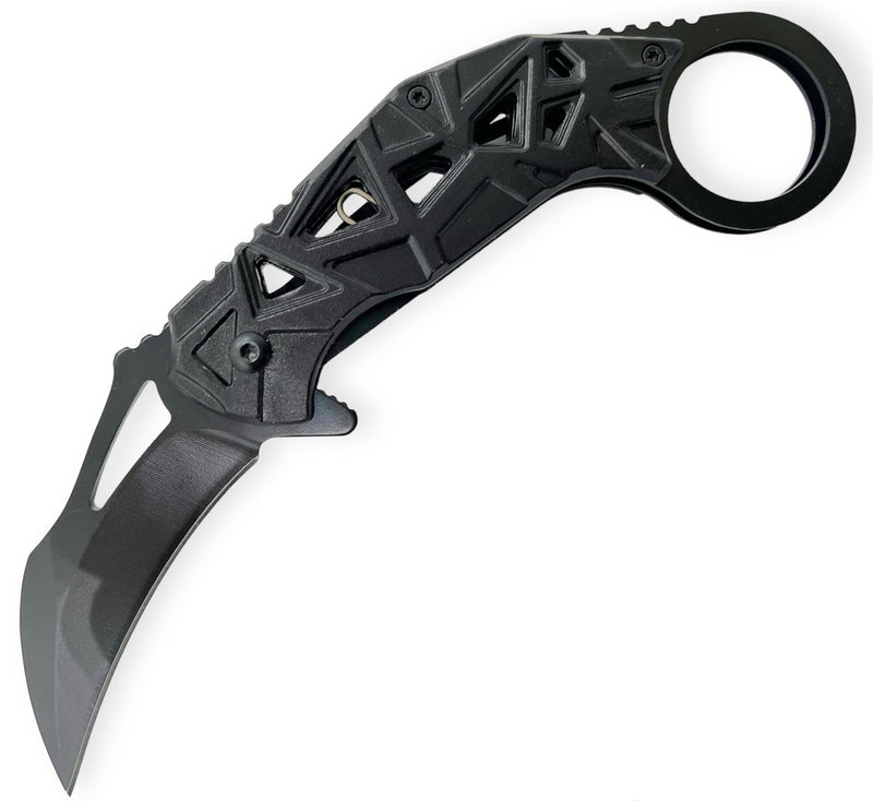 Tiger USA Spring Assisted Knife Karambit  BLACK