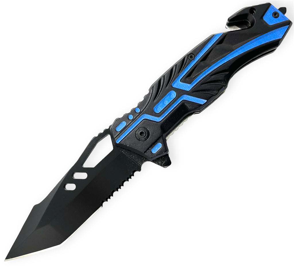 Spring Assisted Blade Tiger-USA RED BLUE