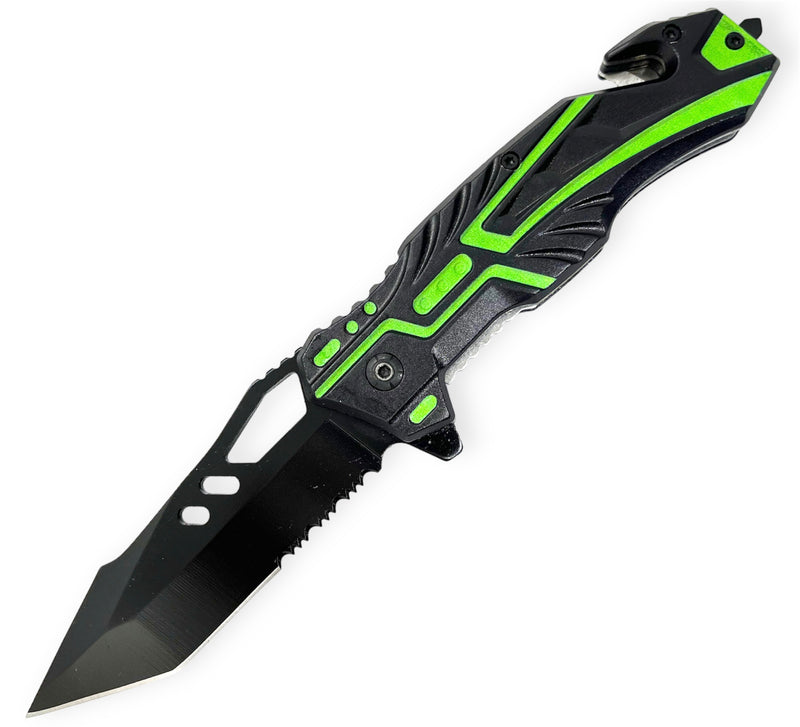 Spring Assisted Blade Tiger-USA RED GREEN