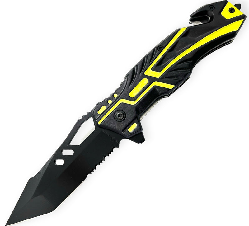 Spring Assisted Blade Tiger-USA YELLOW