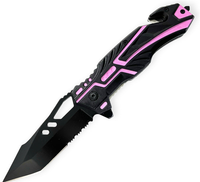 Spring Assisted Blade Tiger-USA PINK