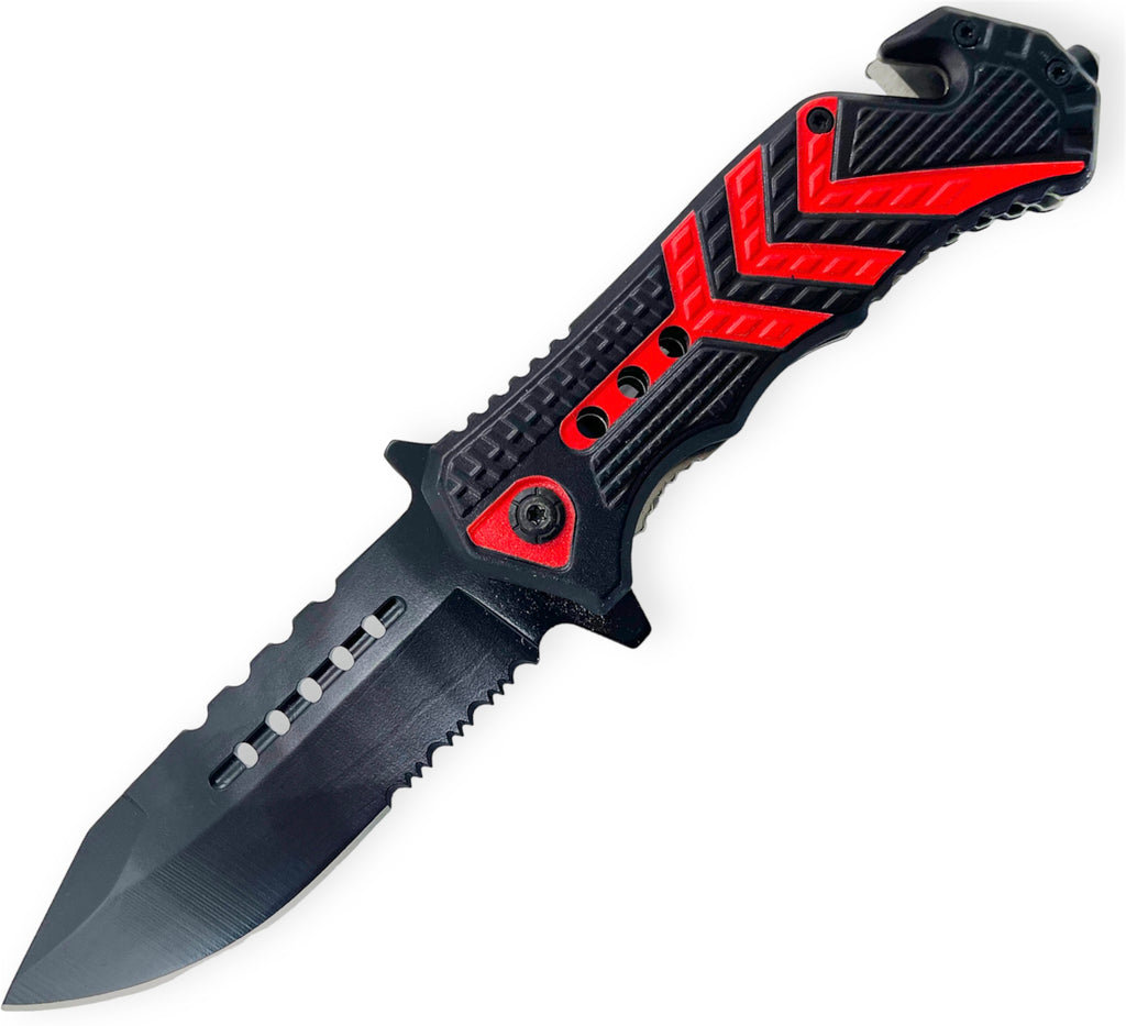 Folding Knife W. Clip RED TIGER USA